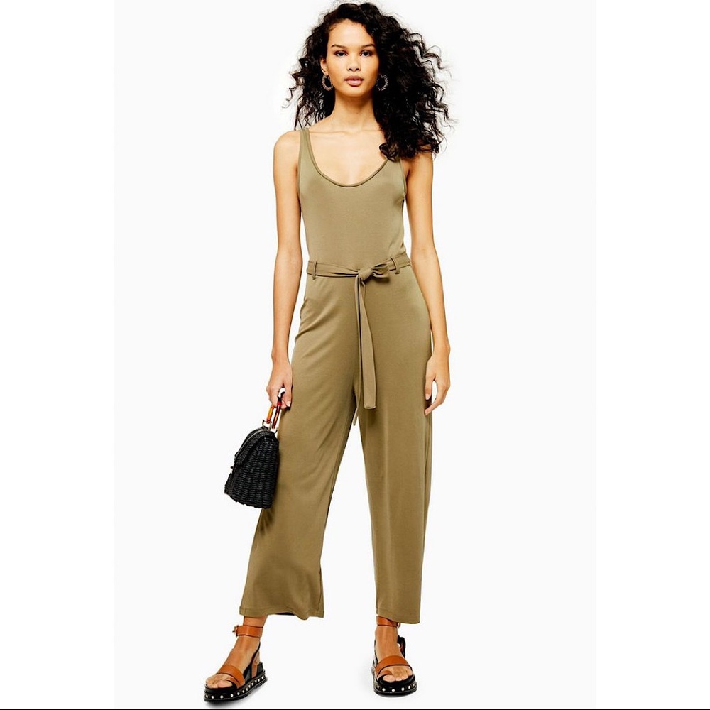 Topshop Slinky Scoop Neck Jumpsuit